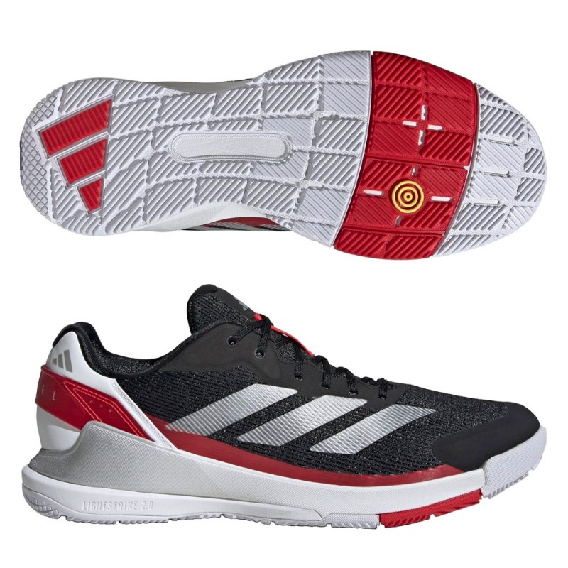 Adidas Crazyquick LS Padel M core black silver heren 2025
