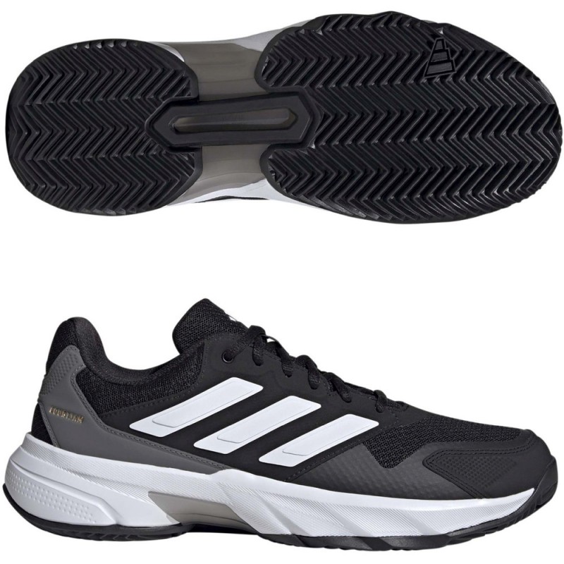 Adidas Courtjam Control M Clay Black heren 2025 Adidas Courtjam Control M Clay Black heren 2025