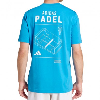 Adidas M Padel lichtblauw t-shirt