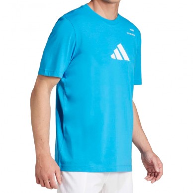 Adidas M Padel lichtblauw t-shirt