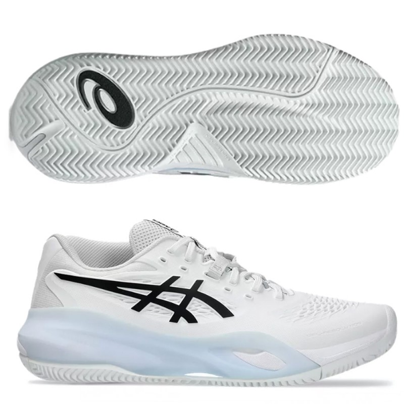 Asics Gel Resolution X Clay white black heren 2025 Asics Gel Resolution X Clay white black heren 2025