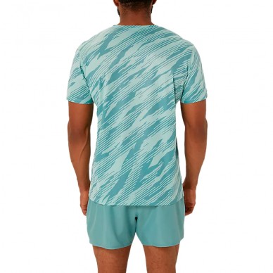Asics Core All over Print SS Top oasis groen T-shirt
