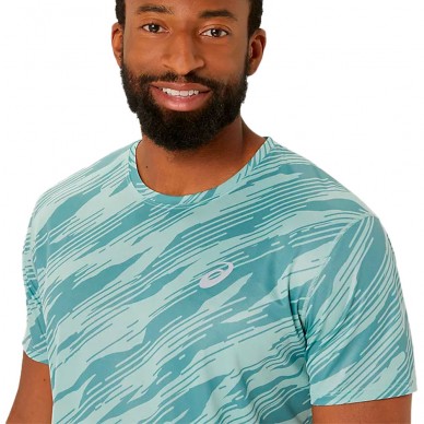 Asics Core All over Print SS Top oasis groen T-shirt