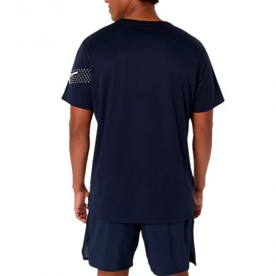 Asics Icon SS Top marineblauwe t-shirt