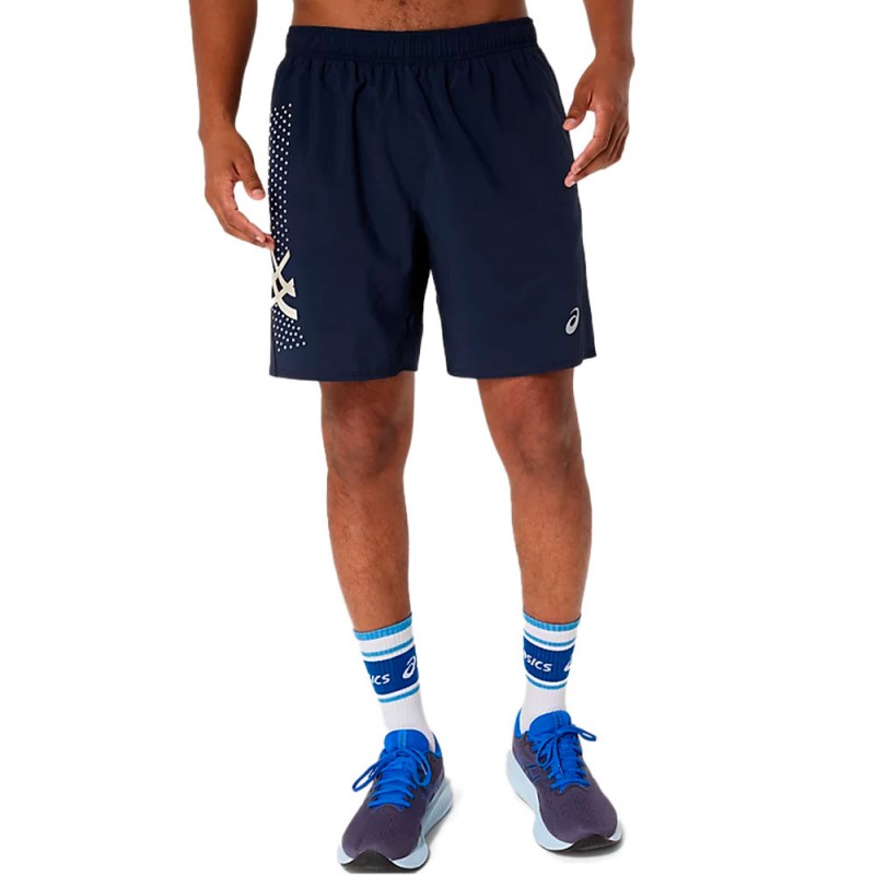 Asics Icon 7In marineblauw Short
