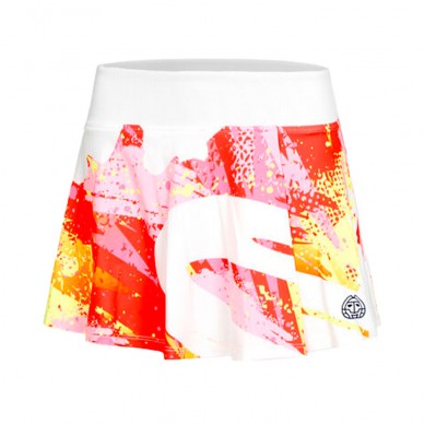 Bidi Badu Wild Arts Gedrukt Wavy wit roze rok
