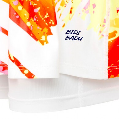 Bidi Badu Wild Arts Gedrukt Wavy wit roze rok