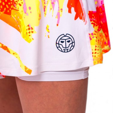 Bidi Badu Wild Arts Gedrukt Wavy wit roze rok