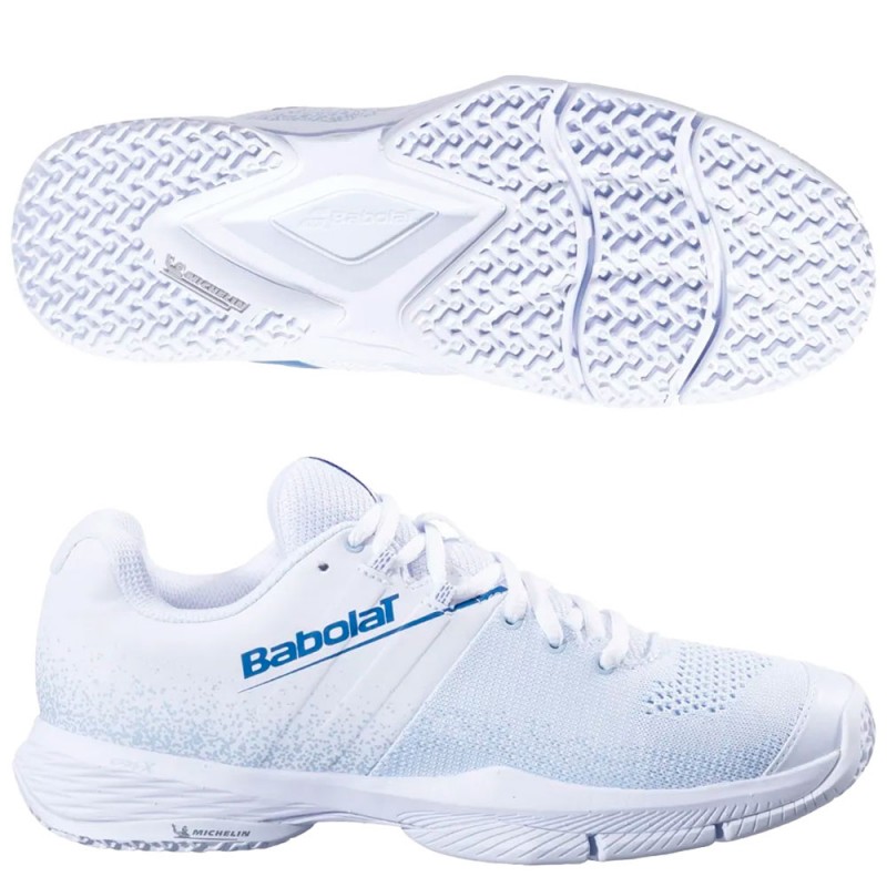 Babolat Sensa Woman White Cool Blue dames 2025 Babolat Sensa Woman White Cool Blue dames 2025
