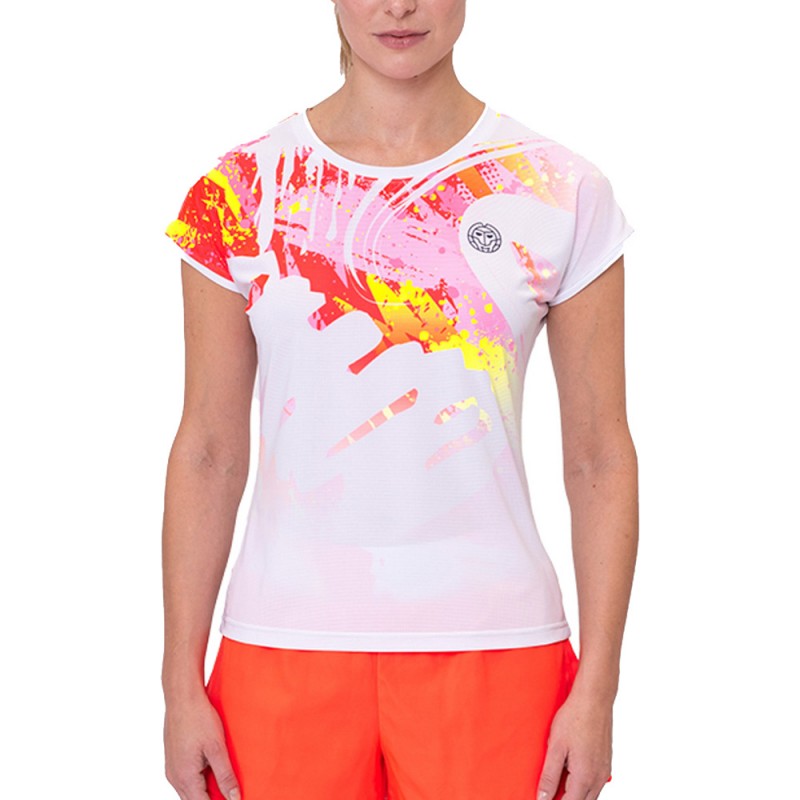 Bidi Badu Wild Arts Capsleeve wit roze T-shirt Bidi Badu Wild Arts Capsleeve wit roze T-shirt