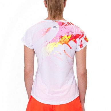 Bidi Badu Wild Arts Capsleeve wit roze T-shirt