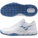 Mizuno Wave Enforce Court CC Woman White Parisian Blue dames 2025