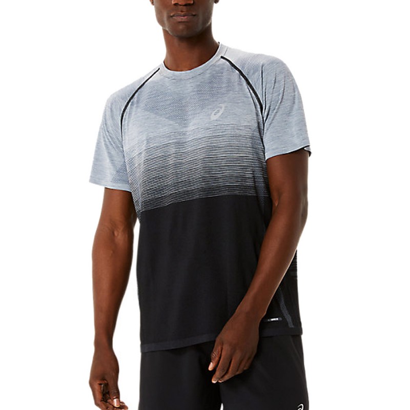 Asics Seamless SS Top zwart grijs shirt