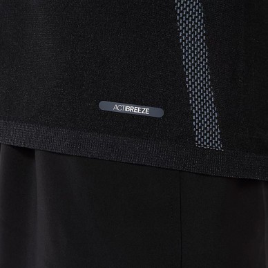 Asics Seamless SS Top zwart grijs shirt