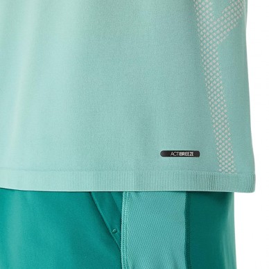 Asics Seamless SS Top wit groene T-shirt