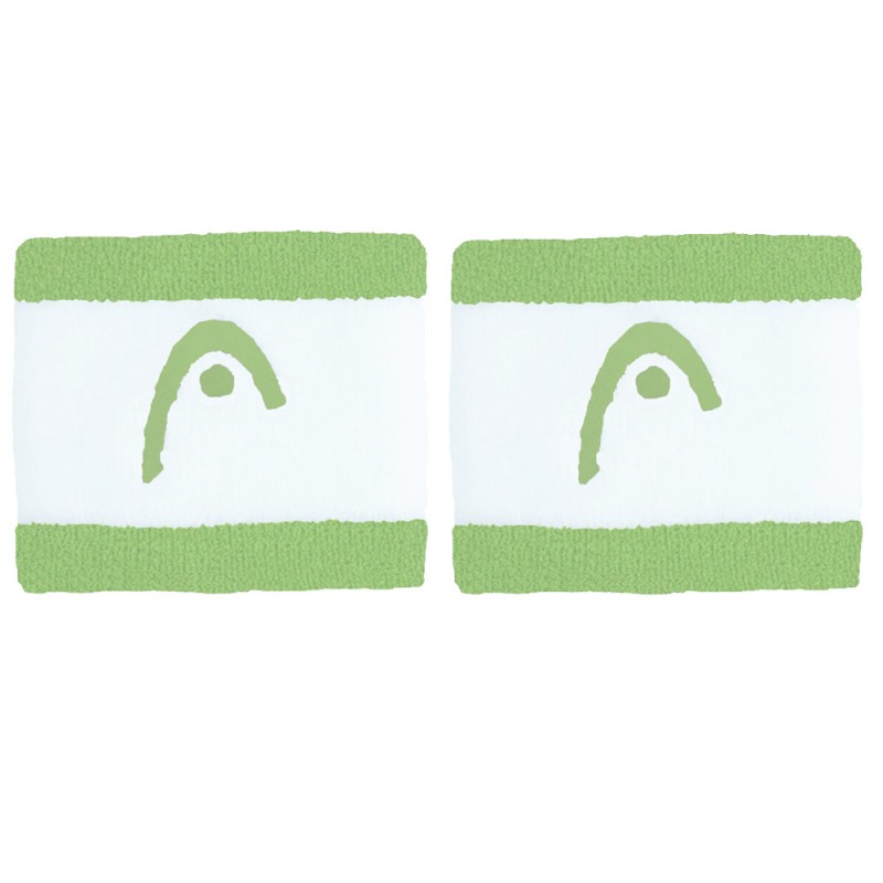 Head Polsbandjes Striped 2.5 groen witte Head Polsbandjes Striped 2.5 groen witte