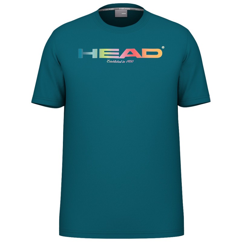 Head Rainbow groenblauwe t-shirt Head Rainbow groenblauwe t-shirt