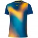 Mizuno Tennis Shadow Graphic Tee blauw gele T-shirt