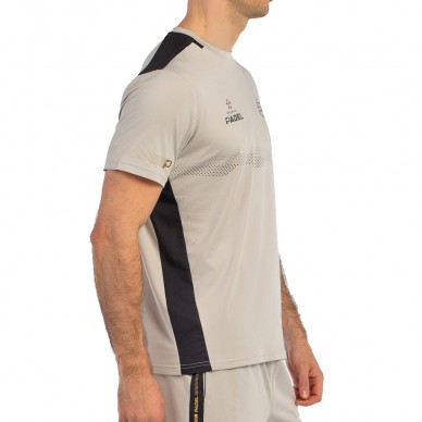 Bullpadel Brece steengrijs melange T-shirt