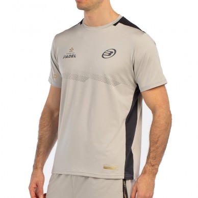 Bullpadel Brece steengrijs melange T-shirt