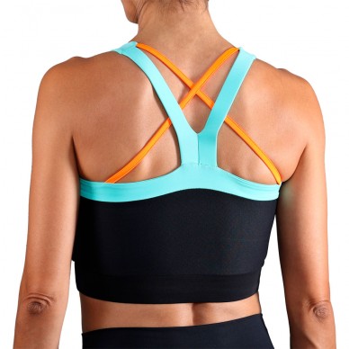 Endless Top Crop zwart blauw Top Tank