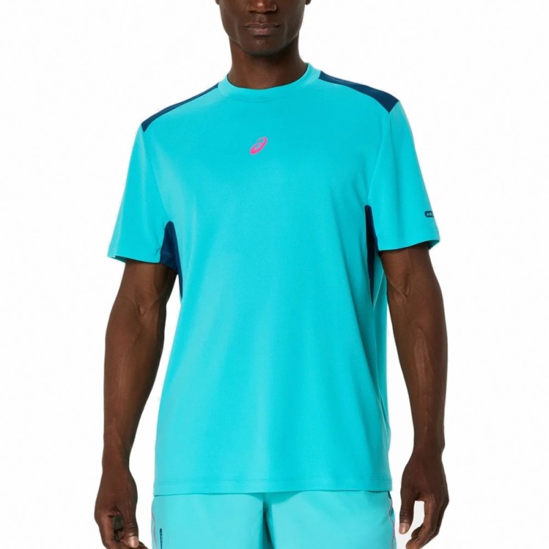Asics Court SS Top elektrisch blauw T-shirt Asics Court SS Top elektrisch blauw T-shirt