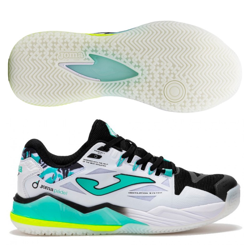 Joma Spin Men 2542 white turquoise heren 2025 Joma Spin Men 2542 white turquoise heren 2025