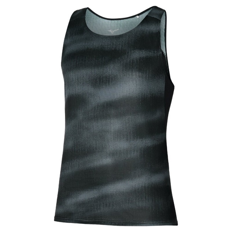Mizuno Dryaeroflow Graphic Tank zwarte T-shirt