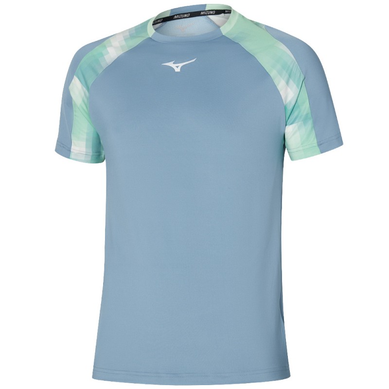 Mizuno Tennis Shadow TEE blauw T-shirt Mizuno Tennis Shadow TEE blauw T-shirt
