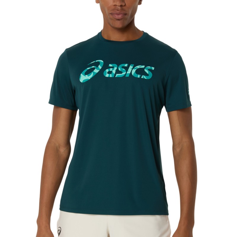 Asics Match Seasonal Graphic TEE groene T-shirt Asics Match Seasonal Graphic TEE groene T-shirt