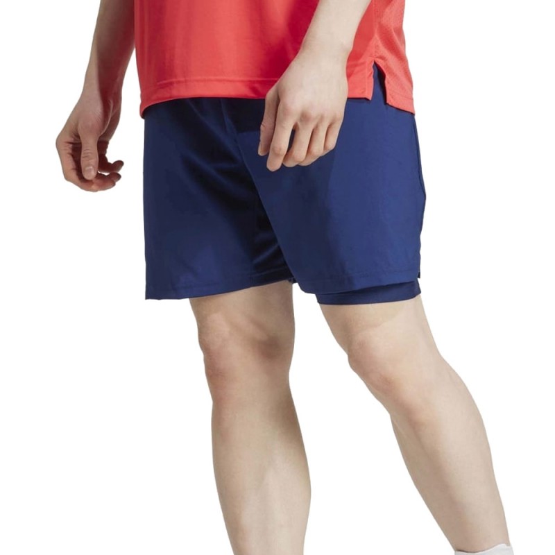Adidas Club 2EN1 donkerblauw Short Adidas Club 2EN1 donkerblauw Short