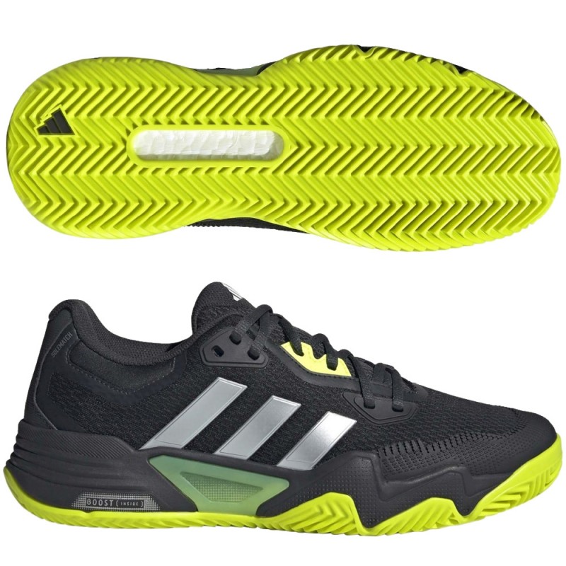 Adidas Solematch Control 2 M Boost Clay black lucid lemon heren 2025 Adidas Solematch Control 2 M Boost Clay black lucid lemon heren 2025