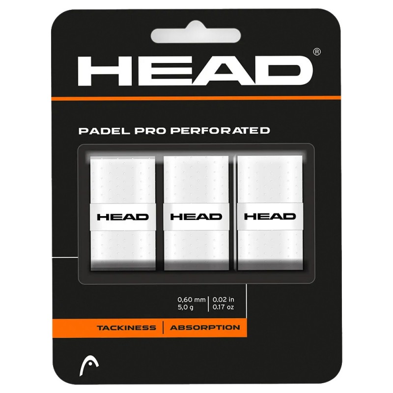 Overgrips Head Padel Pro Geperforeerd 3 Pack wit