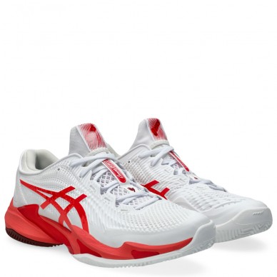 Asics Court FF3 Novak Clay white electric red heren 2025
