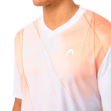 Head Topspin witte oranje T-shirt