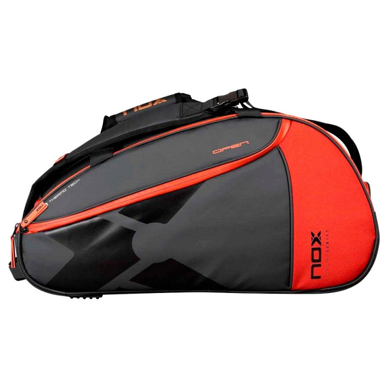 Nox padeltas Luxury Open Series zwart rood Nox padeltas Luxury Open Series zwart rood