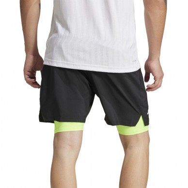 Adidas Club 2IN1 short zwart geel short