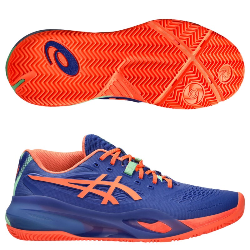 Asics Gel Resolution X Padel dark cobalt vivid coral heren 2025 Asics Gel Resolution X Padel dark cobalt vivid coral heren 2025