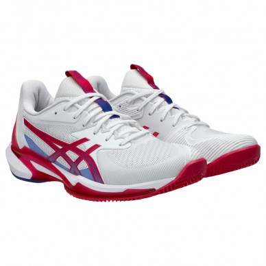 Asics Solution Speed FF3 Clay wit bright rose heren 2025