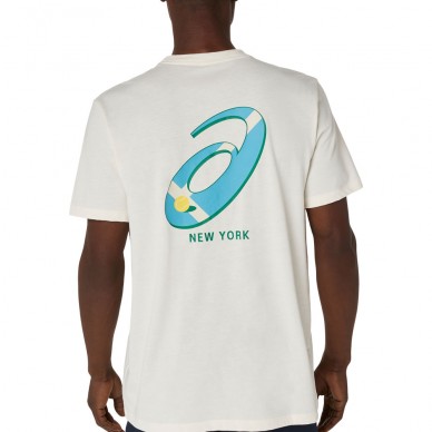 Asics Court Graphics SS Top crème t-shirt