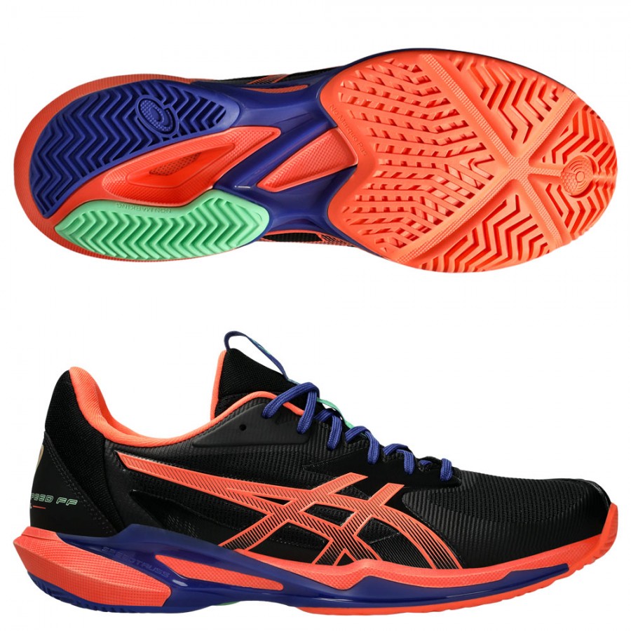 asics Solution Speed FF 　25cm Asics Solution Speed FF3 Padel zwart en koraal 2025 | Snelheid en