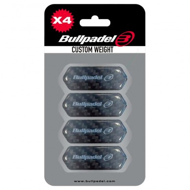 Bescherming Bullpadel Custom Weight Pack 4 stuks zwart