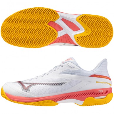 Mizuno Wave Exceed Court CC wit calypso koraal heren 2025