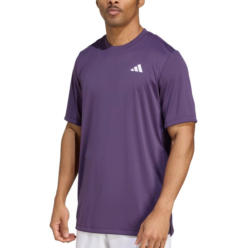 Adidas Club paarse wit logo T-shirt