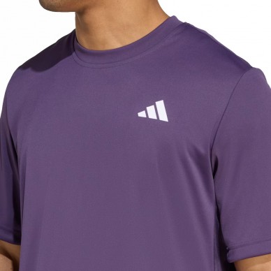 Adidas Club paarse wit logo T-shirt