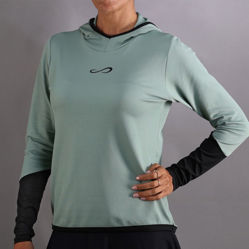 Endless Breath Line bosgroene hoodie
