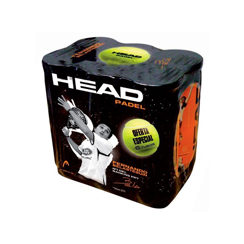 Pack 6 Botes pelotas Head Padel Pack 6 Botes pelotas Head Padel
