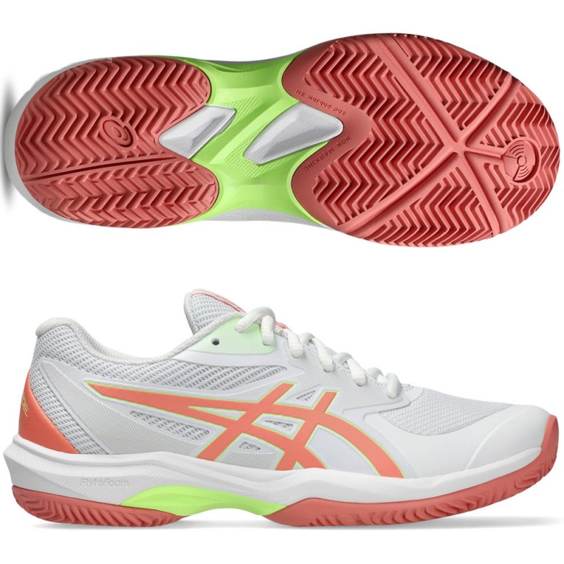 Asics Game FF Padel white guava dames 2026
