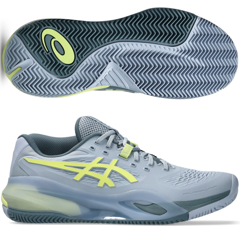 Asics Gel Resolution X Clay grey blue pistachio heren 2026