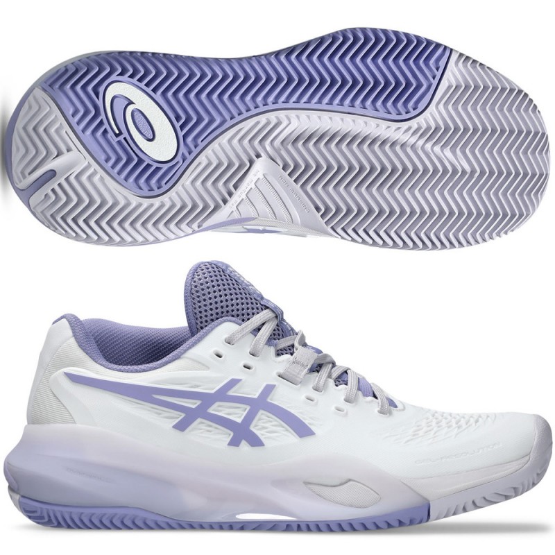 Asics Gel Resolution X Clay white bluebell dames 2026